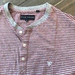 Five Four Men’s Grey/Red Stripe Shirt NWOT Sz M